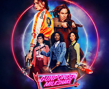 โหมดล้างแค้น..ก็แค่ “ของหวาน” ใบปิดหลักและใบปิดตัวละครของ “Gunpowder Milkshake” หนังแอ็กชันมันส์แซ่บ